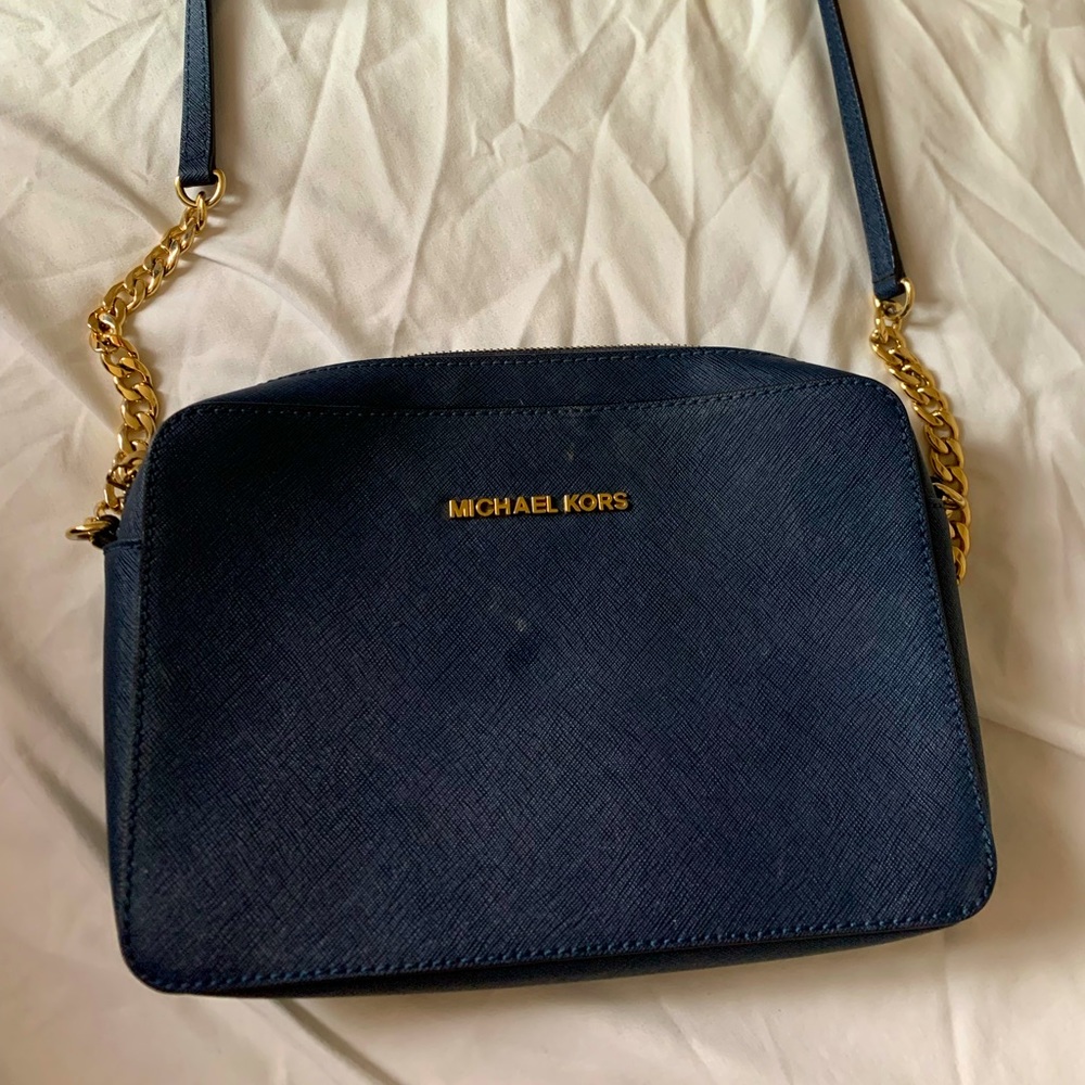Beautiful navy blue Michael Kors purse